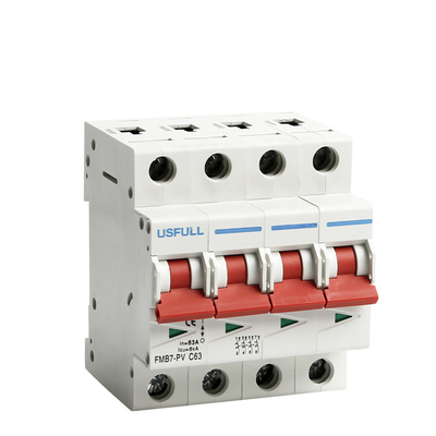 Circuit-breaking USFULL CE IEC Certificate Solar 4 Volt Pole MCB FMB7-PV 6-63A L7 PV Power Circuit Breaker DC 1000 Solar PV MCB